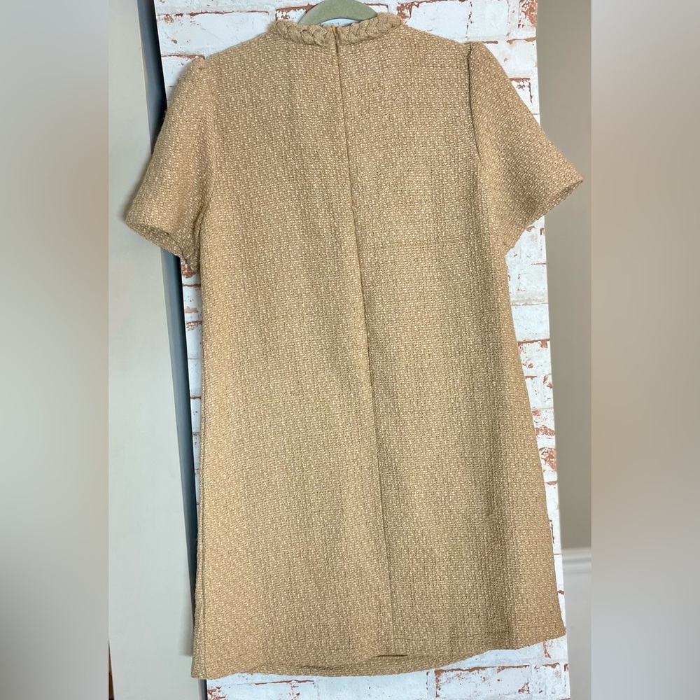 ‼️SOLD‼️Chic Beige Tweed Jackie Dress - Picture 2 of 5